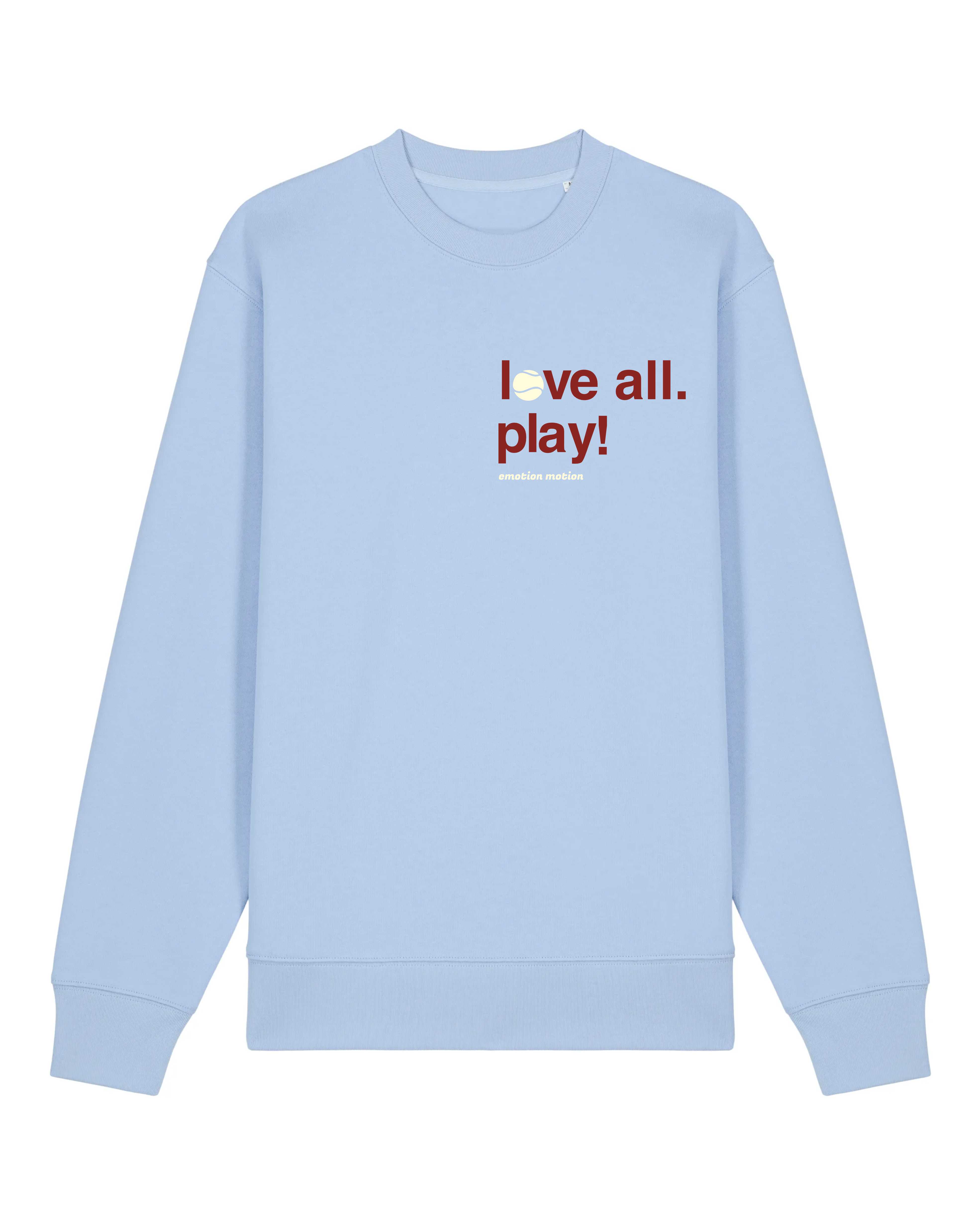 Džemperis "love all. play!" (Tennis)